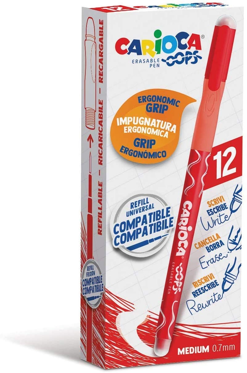 كاريوكا قلم كاريوكا CF12 قابل للمسح باللون الأحمر - Image 1